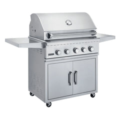 Broilmaster B-Series Basic Edition 25-Inch 3-Burner Gas Grill and Grill Cart in Stainless Steel