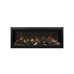 Amantii 100 Inch Symmetry Bespoke Extra Tall Electric Fireplace - WiFi Smart Indoor/Outdoor Heater with Crackling Sound & Bluetooth Speakers | SYM-100-XT