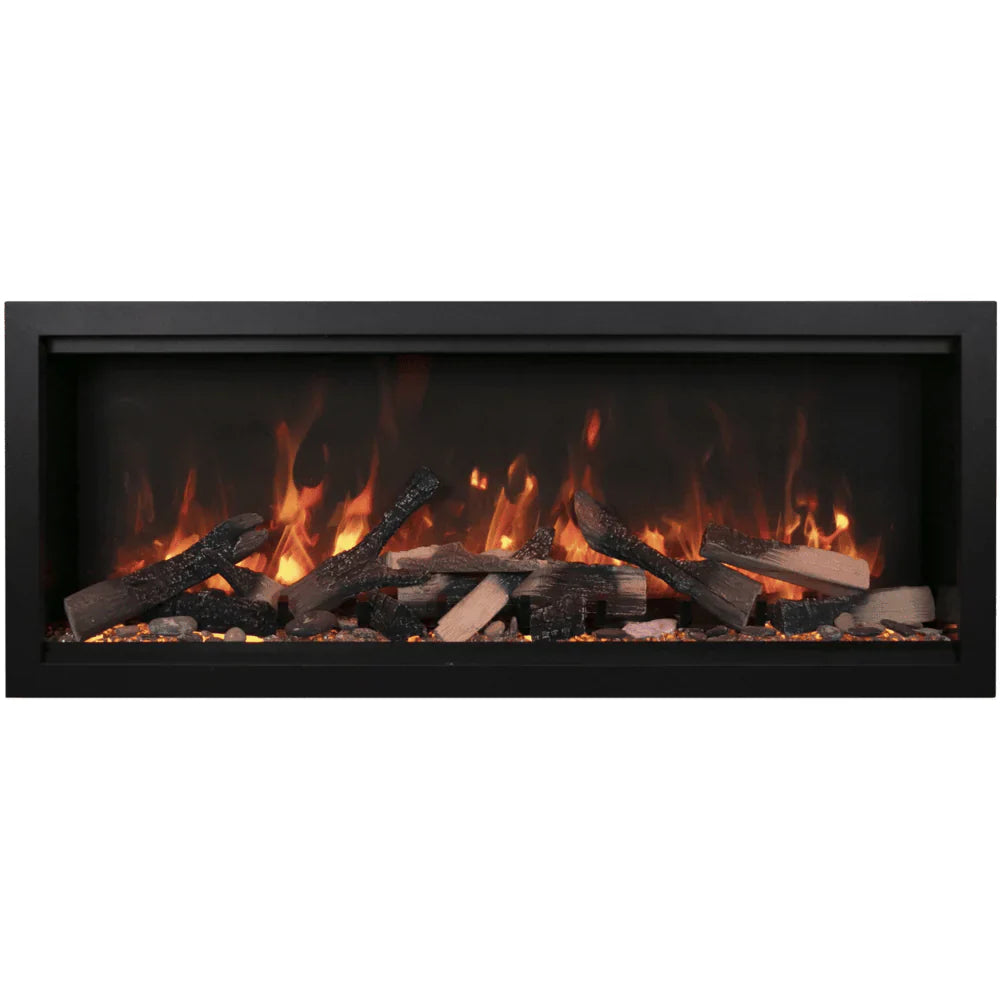 Amantii 100-Inch Symmetry Extra Tall Smart Electric Fireplace – Indoor/Outdoor, Wi-Fi-Controlled | SYM-100-XT