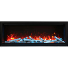 Amantii 100-Inch Symmetry Extra Tall Smart Electric Fireplace – Indoor/Outdoor, Wi-Fi-Controlled | SYM-100-XT