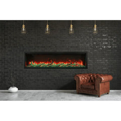 Amantii 100-Inch Symmetry Extra Tall Smart Electric Fireplace – Indoor/Outdoor, Wi-Fi-Controlled | SYM-100-XT