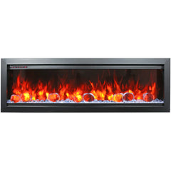 Amantii 42" Symmetry Bespoke Smart Electric Fireplace | 5000 BTU | WiFi & Crackling Sound | Indoor/Outdoor - SYM-42-BESPOKE
