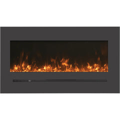 Amantii 48-Inch Linear Electric Fireplace – Flush or Wall Mount, 5000 BTU, Multi-Color Flames & Backlighting | WM-FML-48-5523-STL