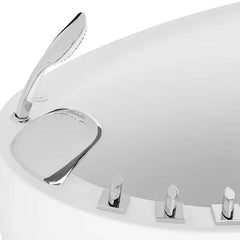 Empava 59 Inch Freestanding Japanese-Style Air Massage Bathtub with Reversible Drain EMPV-59JT011