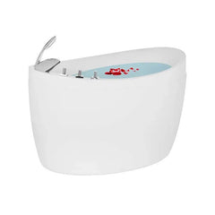 Empava 59 Inch Freestanding Japanese-Style Air Massage Bathtub with Reversible Drain EMPV-59JT011