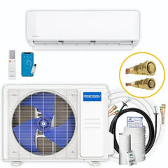 MRCOOL 4th Gen DIY 24K 24,000 BTU ductless mini split air conditioner and heat pump with 20.5 SEER rating, 230V power supply, and easy DIY installation for efficient heating and cooling