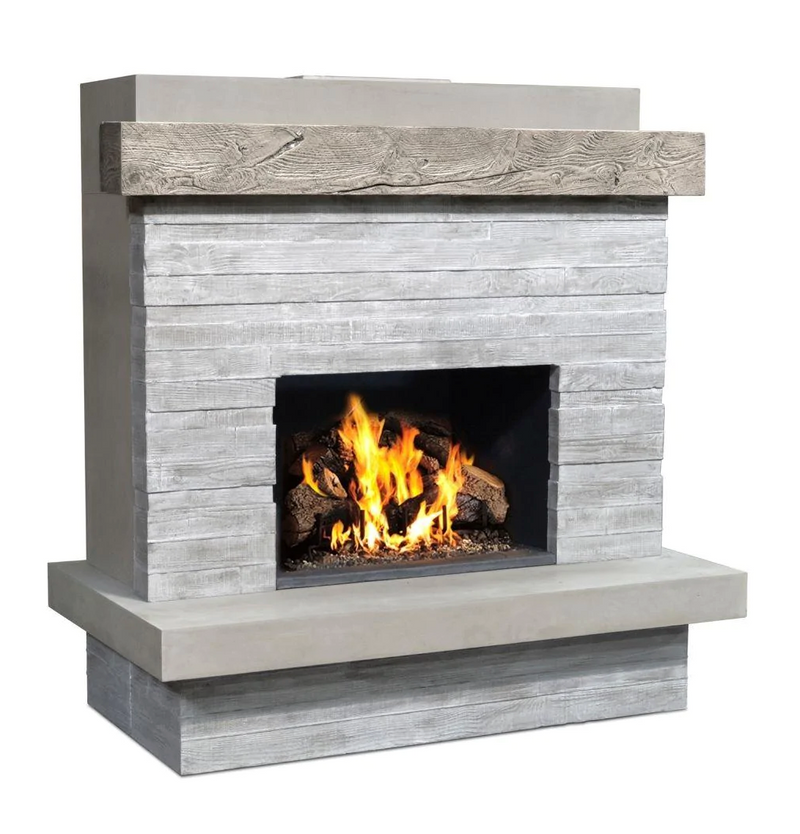 American Fyre Designs 68-Inch Free Standing Gas Fireplace Modern Design Outdoor BROOKLYN