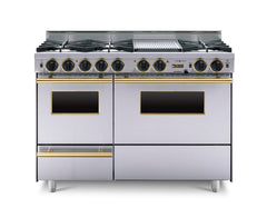 48” LP Gas True Dual-Fuel Self-Cleaning Convection Range - Open Burners TPN526-7BKW