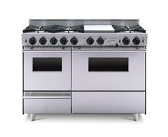 48” LP Gas True Dual-Fuel Self-Cleaning Convection Range - Open Burners TPN526-7BKW