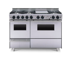 48” LP Gas True Dual-Fuel Self-Cleaning Convection Range - Open Burners TPN526-7BKW