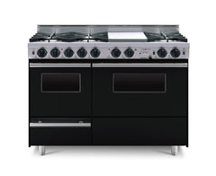 48” LP Gas True Dual-Fuel Self-Cleaning Convection Range - Open Burners TPN526-7BKW
