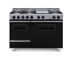 48” LP Gas True Dual-Fuel Self-Cleaning Convection Range - Open Burners TPN526-7BKW