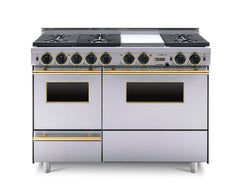48” True Dual-Fuel Self-Cleaning Convection Range with Sealed Burners TTN539-7BKW