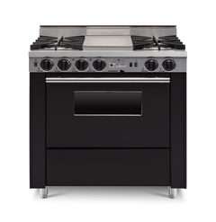 36” Dual-Fuel Self-Cleaning Convection Range - Open Burners TTN326-7BKW