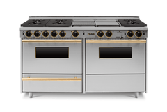 60" True Dual-Fuel Self-Cleaning Convection Range - Sealed Burners TTN639-7BKW