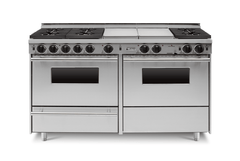 60" LP Gas True Dual-Fuel Self-Cleaning Convection Range - Sealed Burners TPN639-7BKW