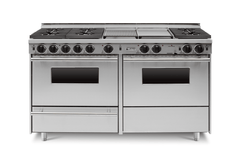60" True Dual-Fuel Self-Cleaning Convection Range - Sealed Burners TTN639-7BKW
