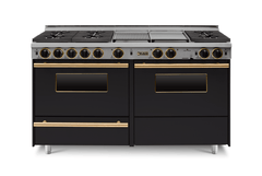 60" True Dual-Fuel Self-Cleaning Convection Range - Sealed Burners TTN639-7BKW