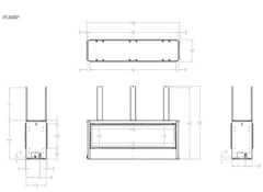 Empire 48" Boulevard Double-Sided Vent-Free Linear Gas Fireplace with Barrier VFLB48SP90P