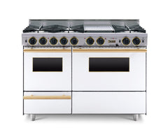 48” LP Gas True Dual-Fuel Self-Cleaning Convection Range - Open Burners TPN526-7BKW