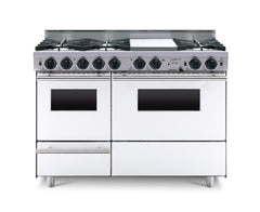 48” LP Gas True Dual-Fuel Self-Cleaning Convection Range - Open Burners TPN526-7BKW