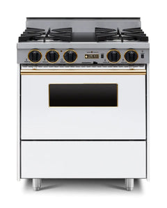 30” LP Gas Dual-Fuel Self-Cleaning Convection Range - Open Burners TPN276-BKW