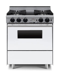 30” LP Gas Dual-Fuel Self-Cleaning Convection Range - Open Burners TPN276-BKW