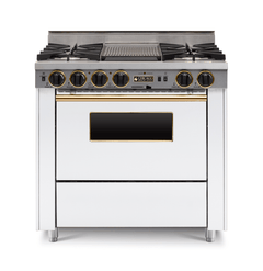 36” LP Gas Dual-Fuel Self-Cleaning Convection Range - Open Burners TPN326-7BKW